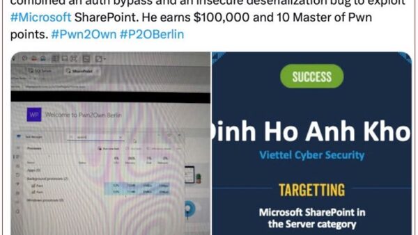 Viettel Cyber Security、Microsoft SharePointにおける深刻なゼロデイ脆弱性を発見および警告